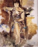 Jules Pascin Lucy wearing the roseal dress oil painting reproduction